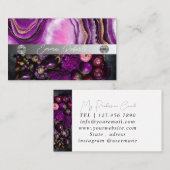 Carte de visite de l'entraîneur rose carreau en ma (Devant / Derrière)