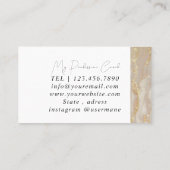 Carte de visite de l'entraîneur rose carreau en ma (Dos)