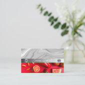 Carte de visite de l'entraîneur rose carreau en ma (Debout devant)