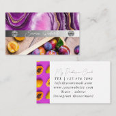 Carte de visite de l'entraîneur rose carreau en ma (Devant / Derrière)