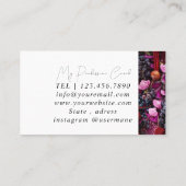 Carte de visite de l'entraîneur rose carreau en ma (Dos)