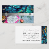 Carte de visite de l'entraîneur rose carreau en ma (Devant / Derrière)