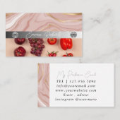 Carte de visite de l'entraîneur rose carreau en ma (Devant / Derrière)