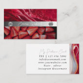 Carte de visite de l'entraîneur rose carreau en ma (Devant / Derrière)