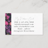 Carte de visite de l'entraîneur rose carreau en ma (Dos)