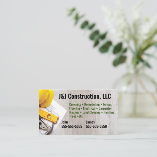 Carte de visite de l'entrepreneur (Debout devant)