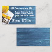 Carte de visite de l'entrepreneur (Devant / Derrière)