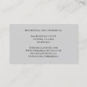 Carte de visite de l'entrepreneur de carreaux (Dos)