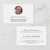 Carte de visite de l'entrepreneur de travaux de ba (Devant / Derrière)