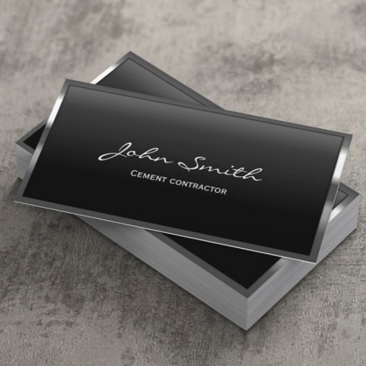 Carte de visite de l'entrepreneur en ciment à la f
