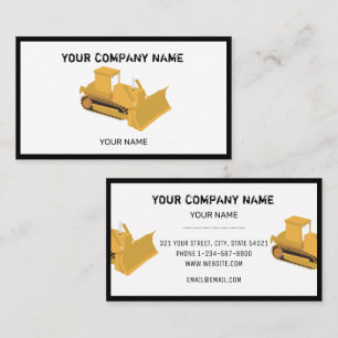 Carte de visite de l'entrepreneur en construction