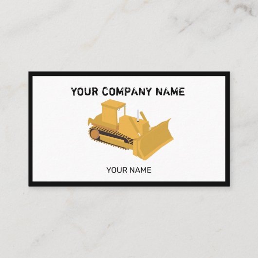 Carte de visite de l'entrepreneur en construction (Devant)