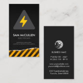 Carte de visite de l'entrepreneur en électricité (Devant / Derrière)