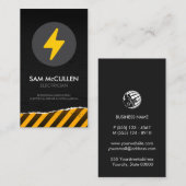 Carte de visite de l'entrepreneur en électricité (Devant / Derrière)