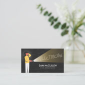 Carte de visite de l'entrepreneur en électricité (Debout devant)