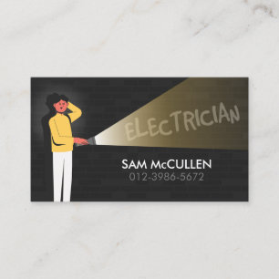 Carte de visite de l'entrepreneur en électricité