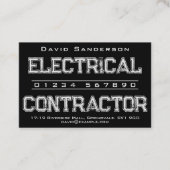 Carte de visite de l'entrepreneur en électricité (Devant)