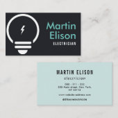 carte de visite de l'entrepreneur en électricité n (Devant / Derrière)