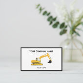 Carte de visite de l'entrepreneur en excavation de (Debout devant)