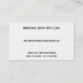 Carte de visite de l'entrepreneur en peinture prof (Dos)