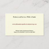 Carte de visite de l'entrepreneur en peinture prof (Dos)