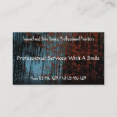 Carte de visite de l'entrepreneur en peinture prof (Dos)