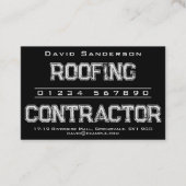 Carte de visite de l'entrepreneur en toiture (Devant)