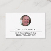 Carte de visite de l'entrepreneur en travaux de te (Devant)