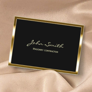 Carte de visite de l'entrepreneur Golden Border
