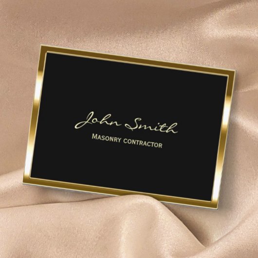 Carte de visite de l'entrepreneur Golden Border