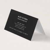 Carte de visite de l'entrepreneur moderne avec log (Dos)