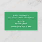 Carte de visite de l'entreprise d'aménagement pays (Dos)