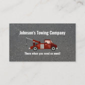 Carte de visite de l'entreprise de camion-remorque (Dos)