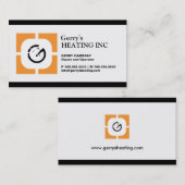 CARTE DE VISITE DE L'ENTREPRISE DE CHAUFFAGE (Devant / Derrière)