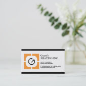 CARTE DE VISITE DE L'ENTREPRISE DE CHAUFFAGE (Debout devant)