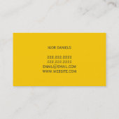 Carte de visite de l'entreprise de construction de (Dos)