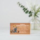 Carte de visite de l'entreprise de construction De (Debout devant)