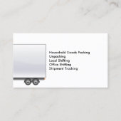 Carte de visite de l'entreprise de déménagement pr (Dos)