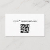 Carte de visite de l'entreprise de lavage de press (Dos)