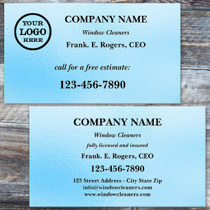 Carte de visite de l'entreprise de nettoyage de vi