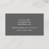 Carte de visite de l'entreprise de peinture profes (Dos)