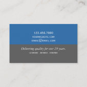 Carte de visite de l'entreprise de peinture profes (Dos)