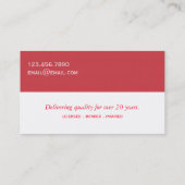 Carte de visite de l'entreprise de peinture profes (Dos)