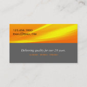 Carte de visite de l'entreprise de peinture profes (Dos)