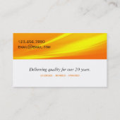 Carte de visite de l'entreprise de peinture profes (Dos)