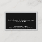 Carte de visite de l'entreprise de services de sou (Dos)