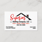 Carte de visite de l'entreprise de toiture (Devant)