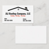 Carte de visite de l'entreprise de toiture (Devant / Derrière)