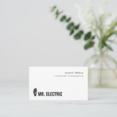 Carte de visite de l'entreprise d'électricien (Debout devant)