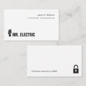 Carte de visite de l'entreprise d'électricien (Devant / Derrière)